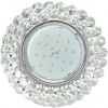 Cвет-к Ecola GX53 стекло с хрусталиками прозрачный  хром 56*120