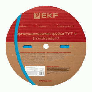 Термоусаживаемая трубка ТУТ 12/6 синяя EKF (tut-12-g)