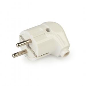 SmartBuy вилка 16А 250В (АБС-пластик, угловая, белая, земля) 